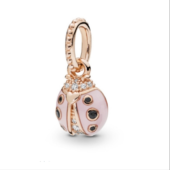 Pandora Jewelry - ʕ·ᴥ·ʔ Authentic Pandora Rose Lucky Pink Ladybug Pendant 387909EN160